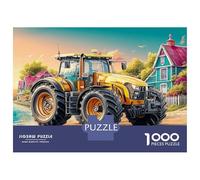 Tractor en Camino de Tierra Puzle De 1000 Piezas - Estilo de Escena de Granja Rural Regalo Amigo Invisible - Rompecabezas 38x26cm/1000piezas