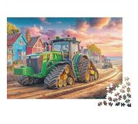 Tractor en Camino de Tierra Rompecabezas de Arte de Escena de Granja Rural en Papel Reciclado Juguete Educativo para Toda la Familia 38x26cm/1000 Piezas