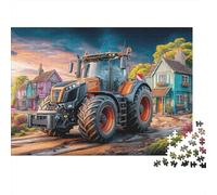 Tractor en Camino Rural, cartón Resistente y sin Polvo,Escena de Granja Rural, Rompecabezas de 1000 Piezas para Adultos, Alivio del estrés, Actividad para días lluviosos, Ocio, 52 x 38 cm/1000 Piezas
