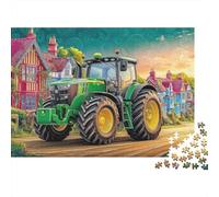 Tractor en Camino Rural, cartón Resistente y sin Polvo, Escena de Granja Rural,Rompecabezas de 1000 Piezas para Adultos, Alivio del estrés, Actividad para días lluviosos, Ocio, 52 x 38 cm/1000 Piezas