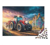 Tractor en Dirt Road 1000 Escena del Campo Rural Piezas Puzzle Cartón Extra Grueso Vacaciones Top Valorado Desafío Imposible Hombres Cognitivo Mejor Descanso 38x26cm/1000pcs