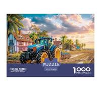 Tractor en Dirt Road Rompecabezas para Adultos Estilo del Paisaje de la Granja Rural Un Desafío Lleno De Color Y Detalle Triunfa Entre Hombres Y Mujeres A Partir De 14 Años 70x50cm/100