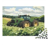 Tractor en el Campo, Dibujos Animados 1000 Piezas Rompecabezas para Adultos para Amantes O Amigos Imposable 52x38cm/1000pcs