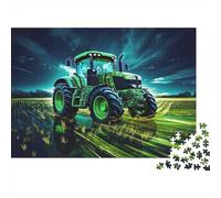 Tractor en el Campo Night Puzzle 1000 Piezas para Personas Mayores Decoración del Hogar Puzzle Complicado Más Vendido Pasatiempo Cartón 52x38cm/1000pcs