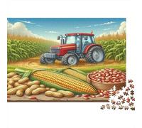 Tractor en el Campo Puzzle Mil Piezas para Jóvenes +14 Idea De Regalo Juego De Lógica Polvo Cartón Resistente 38x26cm/1000pcs