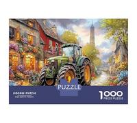 Tractor en el Pueblo 1000 Piezas Puzzle De Cartón - Cartón Grueso Y Duradero & Puzzle Único rústico Vibrante Streets - para Adultos A Partir De 12 Años 52x38cm/1000pcs Regalo De San Valentín