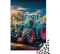 Tractor en el Pueblo Puzzle De 1000 Piezas Estilo de Escena Rural de Granja Puzzle Arte Diversión Adultos Y Niños A Partir De 12 Año 70x50cm/1000pcs