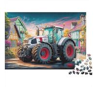Tractor en el Pueblo Puzzle De 1000 Piezas Estilo de Escena Rural y agrícola Puzzle Arte Puzzles para Adultos Y Niños Adultos Y Niños A Partir De 12 Año 70x50cm/1000pcs