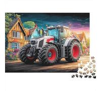 Tractor en el Pueblo Puzzle Estilo de la Escena de la Granja Rural Rompecabezas 1000 Piezas - Regalo, Juego Familiar, Decoración del Hogar, Adultos 52x38cm/1000pcs