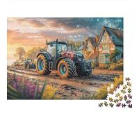 Tractor en Escena Rural 1000 Estilo Moderno de tecnología agrícola Piezas Puzzle Cartón Reciclado Entrenamiento Cerebral Mayores Mujeres Regalo Desarrollo Adolescentes Creatividad 70x50cm/1000pcs