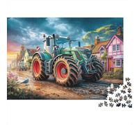 Tractor en la calle del pueblo Tractor en la calle del pueblo 1000 Piezas Paquete Puzzle Escena rural de arte agrícola Puzzle Clásico, Cartón Grueso - Adolecentes 12-18, Entrena La Lóg 38x26cm/1000pcs