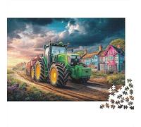 Tractor en un Camino Rural 1000 Piezas De Rompecabezas para Adultos, Rompecabezas Pintura de Paisaje Rural Style Adultos, Juego De Habilidad Difícil De Completar 38x26cm/1000pcs