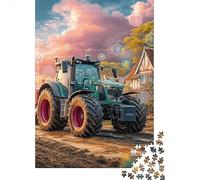 Tractor en una Carretera de Tierra Puzzles 1000 Piezas Estilo de Escena Rural de Granja Puzzles Clásicos para para Adultos Y Niños Adultos Y Niños A Partir De 12 Año 52x38cm/1000pcs