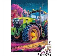 Tractor en una Carretera Rural Puzzle De 1000 Piezas Estilo de Arte Digital Vibrante Puzzle Arte Puzzles para Adultos Y Niños Adultos Y Niños A Partir De 12 Año 70x50cm/1000pcs