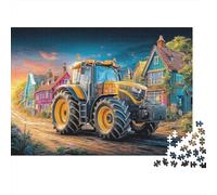 Tractor en Village Road - Rompecabezas de 1000 Piezas para Adultos, diseño de Granja Rural, cartón Resistente, para Uso doméstico, Ocio, diversión en Grupo, 52 x 38 cm (1000 Piezas)