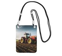 Tractor Farm - Bolso para teléfono celular para mujer, funda para teléfono celular, bolsa tipo cartera con correa de hombro negra, bolsa de viaje, color negro, talla única