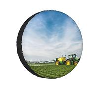 Tractor Farm - Cubierta universal de fibra de poliéster, cubierta de neumático de repuesto, para SUV, camión, remolque y muchos vehículos