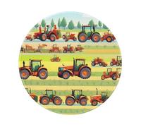Tractor Farming Print - Alfombrilla de ratón con textura premium, impermeable, base de goma antideslizante, alfombrilla redonda para mouse para oficina, juegos, laptop