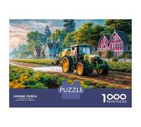 Tractor Fumigando Campos Puzle De 1000 Piezas - Estilo de Escena de Granja Rural Estilo De Vida Tranquila - Cartón De Calidad 70x50cm/1000piezas