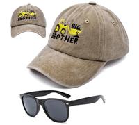 Tractor Gorra de Béisbol,2pcs Deportes Casual Sombrero y Gafas de Sol de Béisbol Visera Sombrero de Protección Solar Algodón Peso Ligero Adecuado para Niños 3-8 Years Old