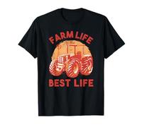Tractor Granja Agricultor Trabajo de Campo Rural Life Motivo Camiseta