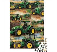 Tractor Granja Puzzle de 1000 Piezas Papel para Adultos Escena de Tractores Múltiples Puzzle para Toda la Familia 70x50cm/1000pcs