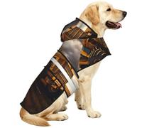 Tractor in the field - Chubasquero reflectante impermeable para perro, abrigo ajustable con capucha para mascotas con agujero para correa, para uso en exteriores