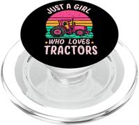 Tractor Lover Vintage, Solo una Chica a la Que le encantan los Tractores, Regalos PopSockets PopGrip para MagSafe