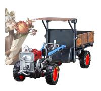 Tractor Model Car-Die-Cast 1:24 Toy de vehículo agrícola a escala con sonido y luces | Juguete de tractor retro de aleación para niños, regalo de cumpleaños, modelo de exhibición clásica para niños, s