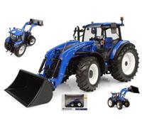 Tractor New Holland T5.120 Dual Command Con Cargadora Delantera Modelo 1:32