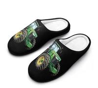 Tractor - Pantuflas cálidas de invierno para hombre, suela de goma, cómodas, de algodón, para uso diario, Estilo 17., 13-14（46-47）