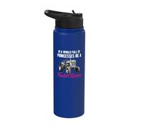 Tractor para Mujeres Niña Abuela agricultor cosechadora Agricultura Stainless Steel Insulated Water Bottle