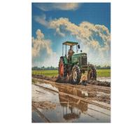 Tractor Puzzle para niños 1000pcs, rompecabezas de madera - Kit de bricolaje Relax Juegos para adolescentes y adultos Regalos 78 × 53 cm