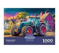 Tractor Rural Puzzle 1000 Piezas De Cartón Grueso Campo Colorido Conjunto De Rompecabezas Anti Estrés Adultos para Actividad Fuzzle Después De La Escuela como Regalo Original 70x50cm/1000pc