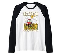 Tractor Squad Agricultor Agricultor pequeños Agricultores aprendiendo a Cultivar Camiseta Manga Raglan