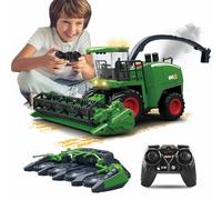 Tractor Teledirigido de Cosecha 2,4 GHz - Juguete de Granja RC para Niños a Partir de 4, 5, 6 años