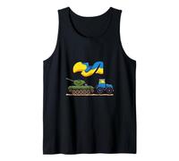 Tractor Tira del Tanque Bandera De Ucrania Camiseta sin Mangas