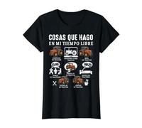 Tractor Tractorista Cosas Que Hago Agricultura Agricultor Camiseta gráfica económica, Mujer, Negro, L