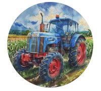 Tractor Vintage Pintado en 195 Piezas Rompecabezas Decorativo Hogar Animales Formas Irregulares Paisaje Granja Pastoral Puzzle Niños Construir Maquetas Decoración Juego Familiar 195 PCS