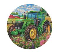 Tractor Vintage Pintado en Rompecabezas Educativo 120 Piezas Animales Formas Irregulares Pastoral Farm Landscape Puzzle Niños Familia Juego Impossible Familiar Desafío Mental Size_Name>