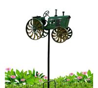 Tractor Wind Spinner - Metal Garden Windmill, 68cm Retro Rotating Tractor Ornament, Anti Rust Weather Resistant Outdoor Wind Spinner Stake for Patio, Lawn, Farmhouse, Balcony, Flower Bed Landscape