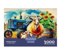 Tractores Rompecabezas 1000 Piezas para Adultos Y Niños Flores Multicolores Flores de Colores Desafío Intelectual Aliviar Estrés Uegos De Entretenimiento para Toda La Familia 52x38cm/1000pcs