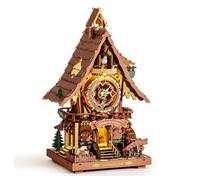 TRACYE Reloj de Cuco Puzzle 3D Madera,Maquetas Construir Juguetes Creativos de Ensamblaje,Rompecabezas Juego,Regalos para Halloween Cumpleaños