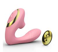 Tracy's Dog Pro 2 pulgadas nuevo vibrador de succión de clítoris y consolador de punto G con 10 patrones fuertes de succión y vibración para el orgasmo femenino definitivo, incluye un control