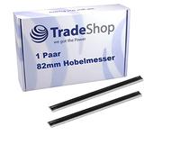 Trade-Shop 2 cuchillas de repuesto profesionales de 82 mm HSS, compatibles con Haffner FH224, Casals CE82 CE98ACE, Ferm FP82, Freud FE82 FE82VCE