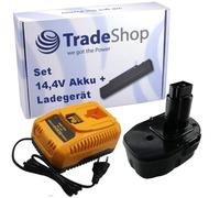Trade-Shop 2 en 1 Set: cargador + batería de herramientas 14,4 V 3000 mAh compatible con Dewalt DW937K DW941K DW996KQ DW941K2 DW966K DW966K2 DW969K2 DW969K2