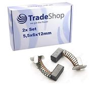Trade-Shop 2609199169 - Escobillas de carbón para motor Bosch GDR GDS GDX 14,4 V-LI / 18 V-LI (2 unidades, 5,5 x 6 x 12 mm)