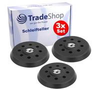 Trade-Shop - 3 discos abrasivos con velcro, 125 mm, compatible con lijadora orbital Metabo SXE 325 Intec, SXE 425, SXE 425 TurboTec