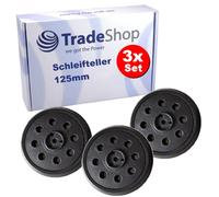 Trade-Shop - 3 discos de lijado con cierre autoadherente de 125 mm, compatibles con lijadora orbital Skil 7400 H1, 7425, 7430 H1, 7435 H1, 7500 H1