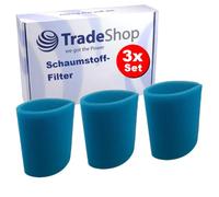 Trade-Shop - 3 filtros de espuma compatibles con Lavor GB18, GBP20, GBP 20 Pro, GBX22, GBX32, Genio, Inox, GN18, GN22